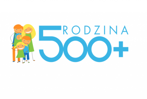 logo rządowego programu 500+ dla rodzin z dziećmi poniżej 18 roku życia