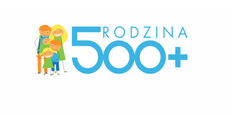 logo rządowego programu 500+ dla rodzin z dziećmi poniżej 18 roku życia